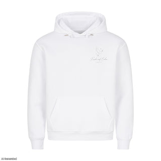 Friede auf Erden Christmas Hoodie Weiß