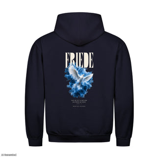 Friede Ehre sei Gott in der Höhe Christmas Hoodie Backprint Navy