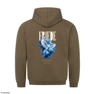 Friede Ehre sei Gott in der Höhe Christmas Hoodie Backprint Olive