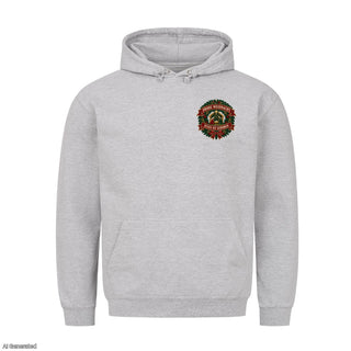 Frohe Weihnacht Jesus ist geboren Christmas Hoodie Grau