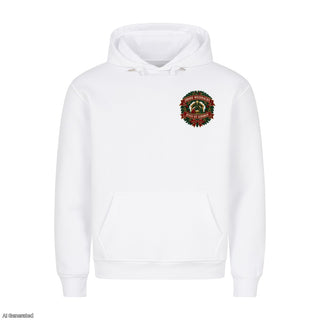 Frohe Weihnacht Jesus ist geboren Christmas Hoodie Weiß