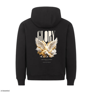 Glory to God in the Highest Christmas Hoodie Backprint Schwarz