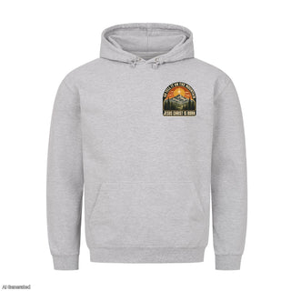 Go Tell It on the Mountain Christmas Hoodie Grau