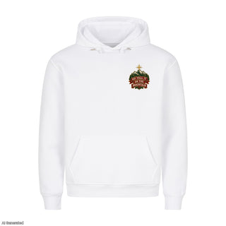Go Tell It on the Mountain Stitch Christmas Hoodie Weiß