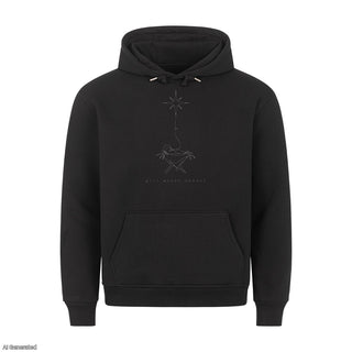 Gott wurde Mensch Christmas Hoodie Schwarz