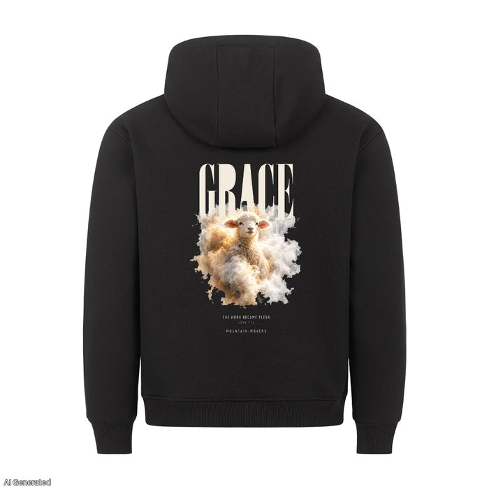 Grace The Word Became Flesh Christmas Hoodie Backprint