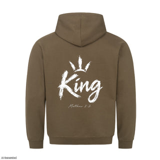 King Matthew 2:2 Christmas Hoodie Backprint Olive