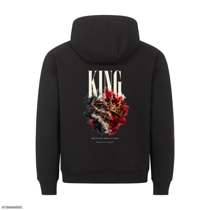 King of Kings Born in a Stable Christmas Hoodie Backprint