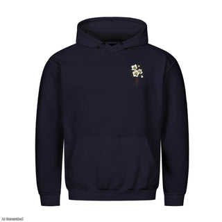 Love Came Down Watercolor Christmas Hoodie Navy