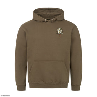 Love Came Down Watercolor Christmas Hoodie Olive