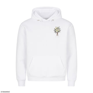 Love Came Down Watercolor Christmas Hoodie Weiß