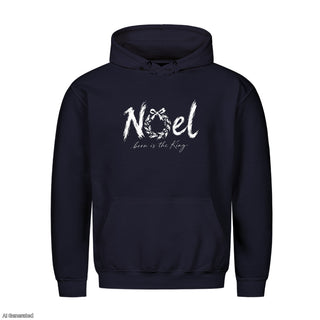 Noel Born Is the King Christmas Hoodie Navy