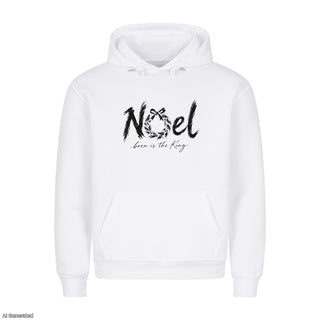 Noel Born Is the King Christmas Hoodie Weiß