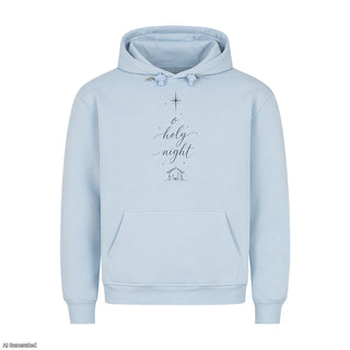 O Holy Night Christmas Hoodie Babyblau