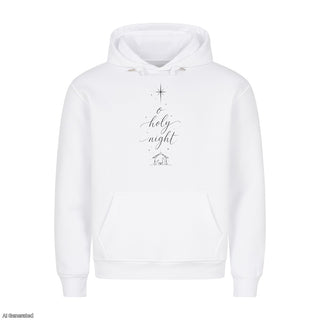 O Holy Night Christmas Hoodie Weiß