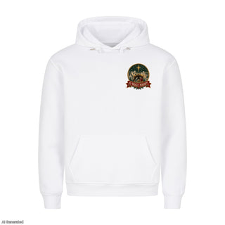 O Holy Night Stitch Christmas Hoodie Weiß
