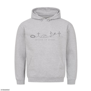 Prince of Peace Christmas Hoodie Grau