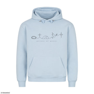 Prince of Peace Christmas Hoodie Babyblau