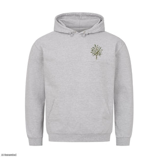 Prince of Peace Watercolor Christmas Hoodie Grau
