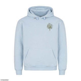 Prince of Peace Watercolor Christmas Hoodie Babyblau