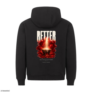 Retter Euch ist heute der Heiland geboren Christmas Hoodie Backprint Schwarz