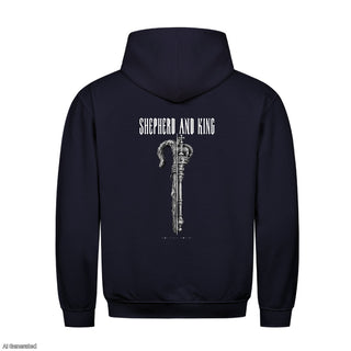 Shepherd and King Christmas Hoodie Backprint Navy