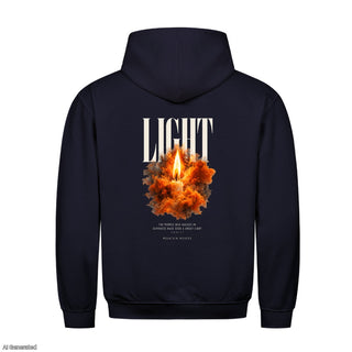 The People Who Walked in Darkness Christmas Hoodie Backprint Navy