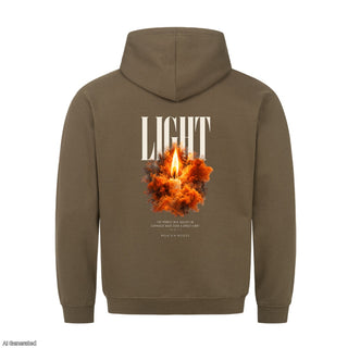 The People Who Walked in Darkness Christmas Hoodie Backprint Olive