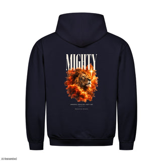 Wonderful Counselor Mighty God Christmas Hoodie Backprint Navy