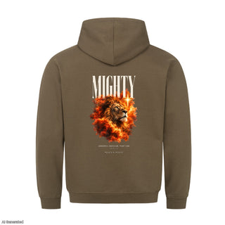 Wonderful Counselor Mighty God Christmas Hoodie Backprint Olive