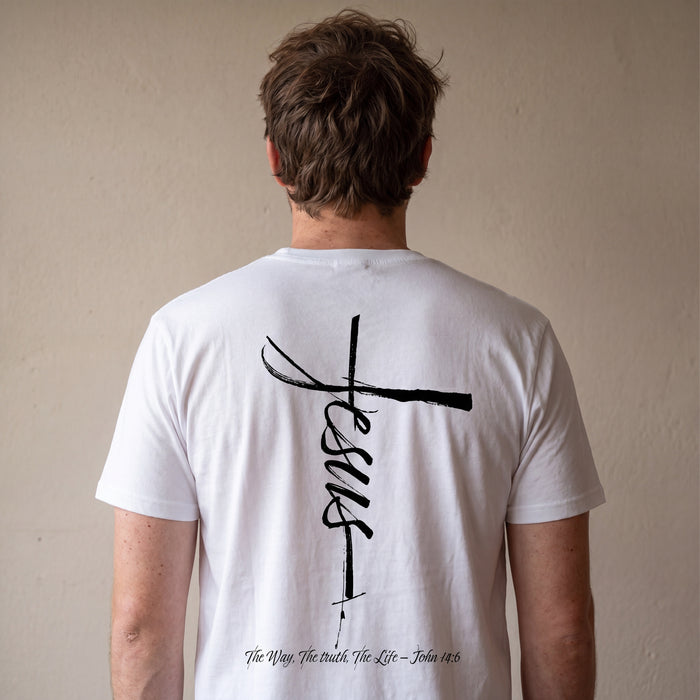 Jesus cross shirt backprint