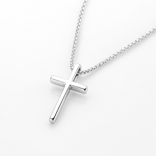 minimalistische schmale 925 Silber Kreuzkette