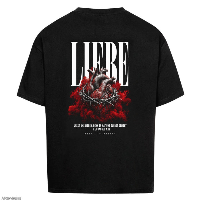 Liebe 1. Johannes 4:19 Oversize Shirt Backprint