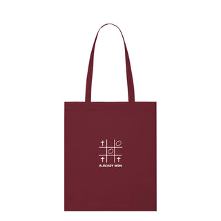 Already Won Shopping Bag Light Tote Bag Burgunder