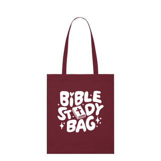 Bible Study Bag Shopping Bag Light Tote Bag Burgunder