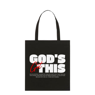 God's got this Shopping Bag Light Tote Bag Schwarz