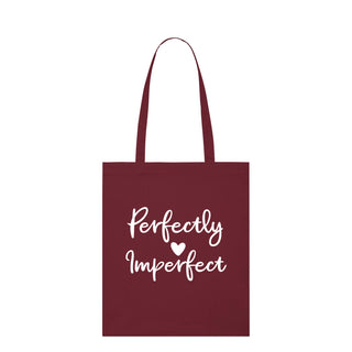 Perfectly Imperfect Shopping Bag Light Tote Bag Burgunder