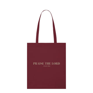 Praise the Lord Shopping Bag Light Tote Bag Burgunder