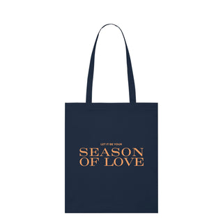 Season of Love Shopping Bag Light Tote Bag Navy