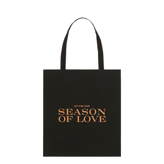 Season of Love Shopping Bag Light Tote Bag Schwarz