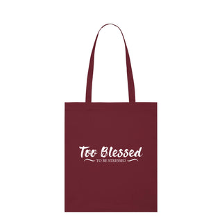 Too Blessed Shopping Bag Light Tote Bag Burgunder