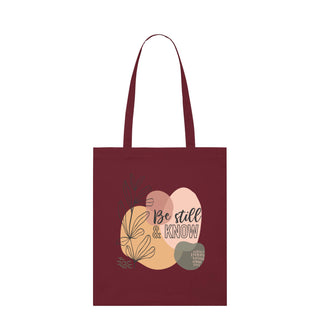 Be Still Premium Tragetasche Light Tote Bag Burgunder