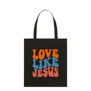 Love Like Jesus Tragetasche Light Tote Bag Schwarz
