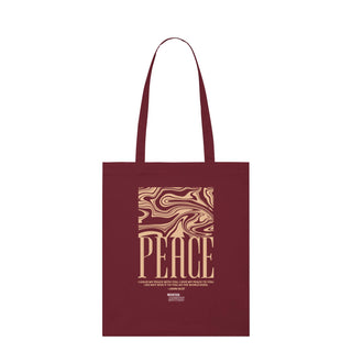 Peace Streetwear Tragetasche Light Tote Bag Burgunder