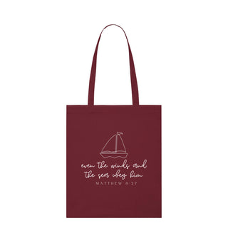WIND & SEA LINEART TRAGETASCHE Light Tote Bag Burgunder
