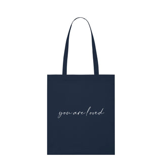 You are loved Premium Tragetasche Light Tote Bag Navy