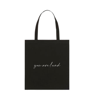 You are loved Premium Tragetasche Light Tote Bag Schwarz