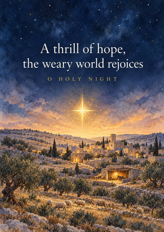 A thrill of hope Weihnachtspostkarte Vorderseite, Mountain Movers
