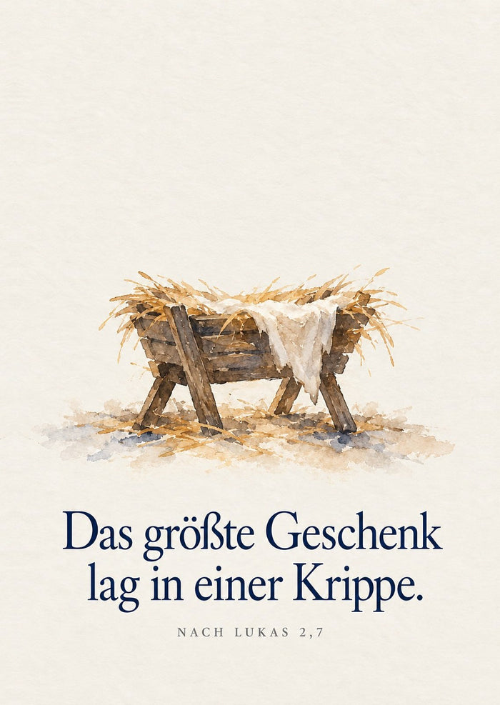 Das größte Geschenk Weihnachtspostkarte