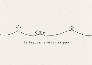 Es begann in einer Krippe Weihnachtspostkarte Vorderseite, Mountain Movers